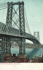 Williamsburg Bridge From Below NYC c1910 DBVTG P151