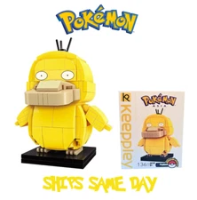 ✅ Official Pokémon Psyduck Building Blocks Set 136Pcs Creative Fun DIY Toy NEW