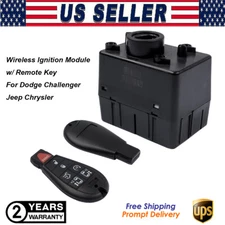 Wireless Ignition Module w/ Remote Key for 2011-2014 Dodge Jeep Chrysler Ram