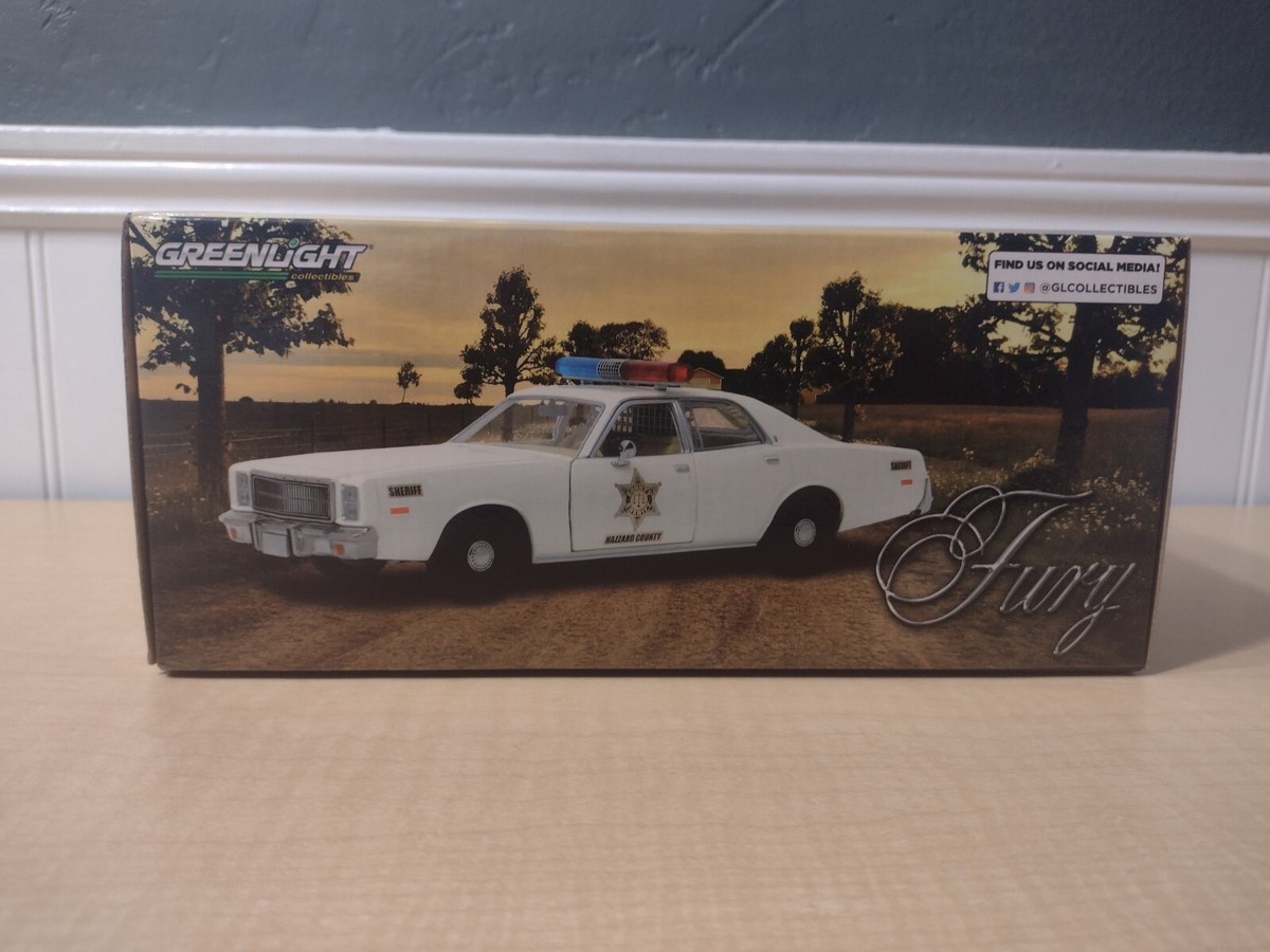 Dukes of Hazzard General Lee Sheriff Rosco 1:24 FURY Police Car 