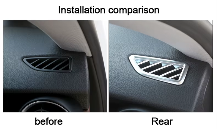 Car Dashboard Air Conditioning 2X Outlet Cover for Alfa Romeo Interior Stickers