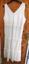 PRIMARK CREAM LONG TIERED DRESS   18  SLEEVELESS    ATMOSPHERE  PLUS SIZE