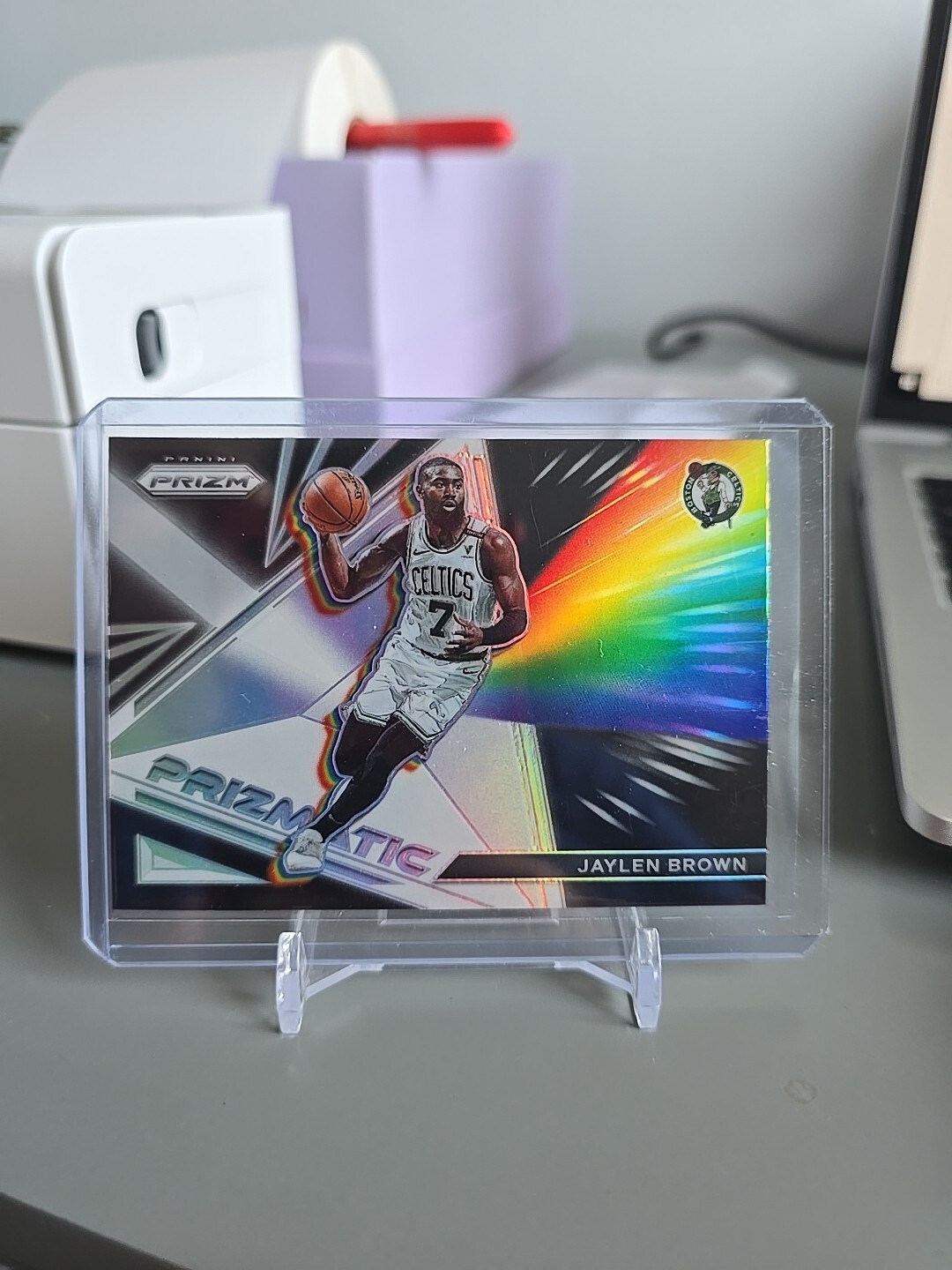 2021-22 Panini Prizm Prizmatic Prizms Silver #16 Jaylen Brown