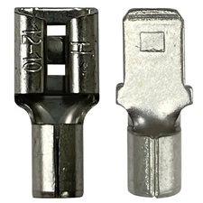 (200) Non Insulated Female & Male 12-10 AWG Quick Disconnect Connector 1/4" .250