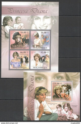 BC1056 2011 MOZAMBIQUE 50TH ANNIVERSARY PRINCESS OF WALES DIANA BL+KB MNH - Picture 1 of 1
