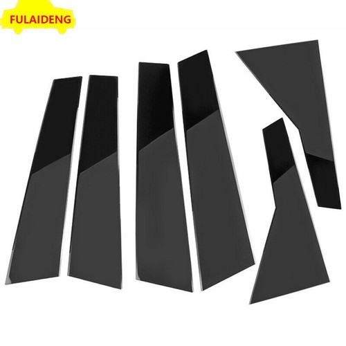 6P For Cadillac XT5 2016-2021 PC Black Door B,C Pillar Mirror Plate Molding trim - Picture 5 of 7