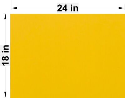 100 Signs Board 24''x18'' Yellow Corrugated Plastic, Pack of 100pc Blank Signs