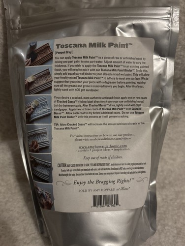 Amy Howard at Home Toscana Milk Powder Paint POMPEII GREY 12 Oz - Picture 3 of 4