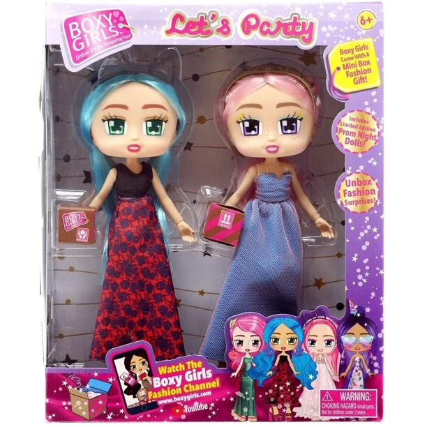 2 BOXY GIRLS Let s Party LIMITED EDITION Prom Night Dolls Box