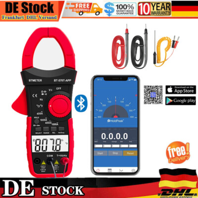 Stromzange mit APP 1000A AC/DC Digital Clamp Meter Auto-Range Zangenmultimete
