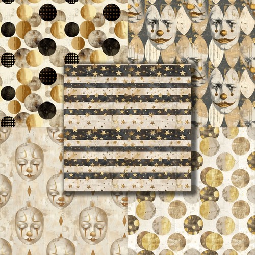 VINTAGE CIRCUS GOLD - Paper Pack - Picture 3 of 3