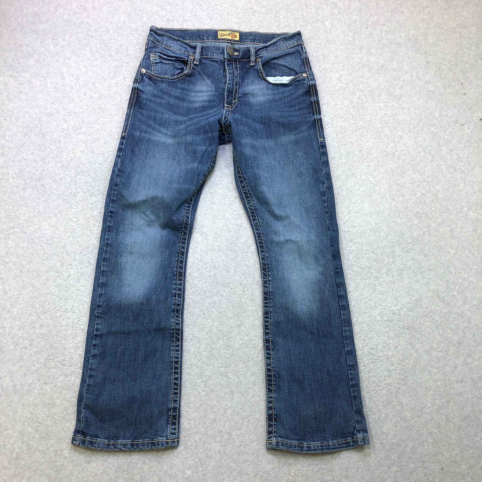 's 32x30 Blue Dark Wash Style 42 Vintage Boot Embroidered
