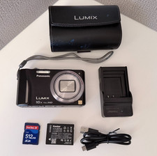 Panasonic Lumix DMC-ZS10 14.1MP Camera 16x Zoom w/ Case + Battery + Memory