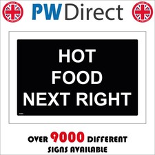 GG063 HOT FOOD NEXT RIGHT SIGN LUNCH SNACK MOBILE KITCHEN EATERY KIOSK BOOTH