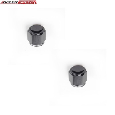 US STOCK 2PCS -10AN AN10 10AN Aluminum AN Flare Cap Fitting Adapter Black