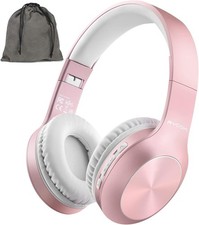 Bluetooth Headphones Over Ear, 68H Playtime 3 EQ Music Modes Wireless Rose