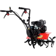Heavy Duty Power Tiller, Gas Engine, 6 Blades 32.5" Wide and 10" Deep Cultivator