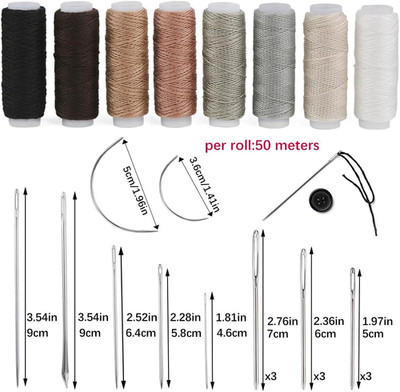 Upholstery Repair Sewing Kit Heavy Duty Sewing Kit with Awl Tools, Seam Rippe...