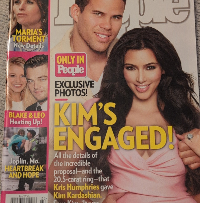 People Magazine "Kim's Engaged!" Cover Issue Celebrity Celebrities English