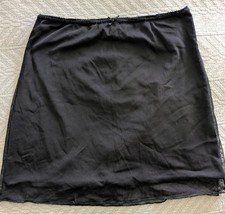 Brandy Melville John Galt Black mesh skirt with lace trim and bow detail Fall