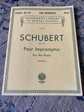 Schubert 4 Impromptus Op 142 Schirmer Piano Solo Sheet Music 050257900