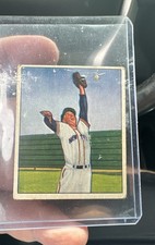 1950 Bowman - Whitey Lockman #82 Carroll on Card