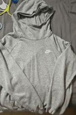 Nike Women's Sportswear Essential Funnel-Neck Fleece Pullover Hoodie in grey