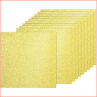 Glitzerpapier 12X12 Zoll 250Gsm Hellgold 20 BläTter FüR Basteln Scrapbook Diy