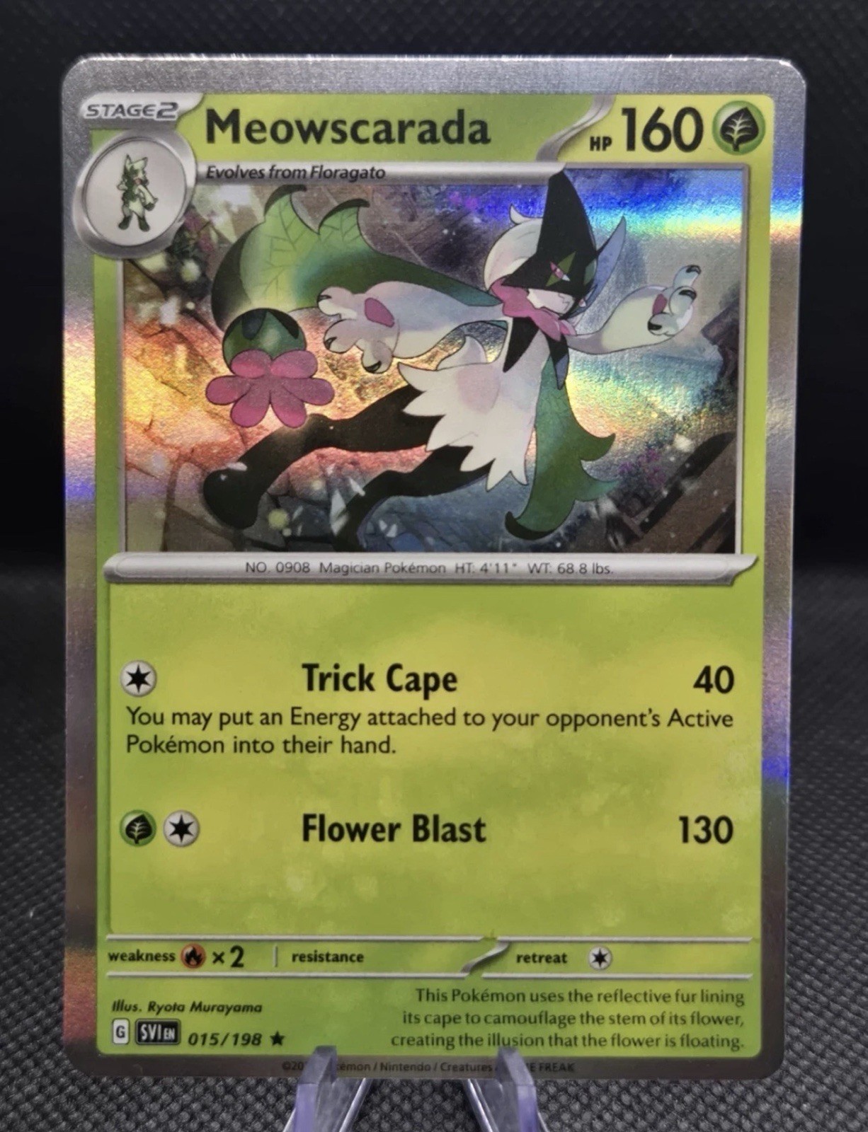 Meowscarada 015 / 198  Pokemon Scarlet Violet Near Mint Holo Rare