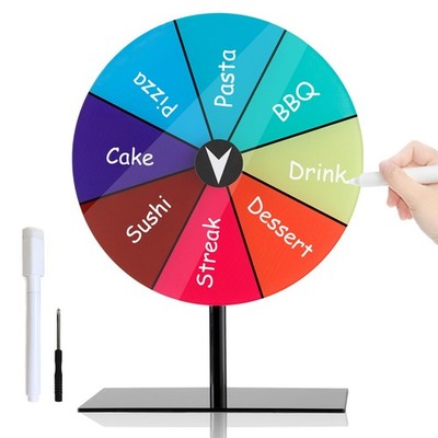 7.8'' Spinning Prize Wheel, Wheel for Prizes with Small, Multicolor 