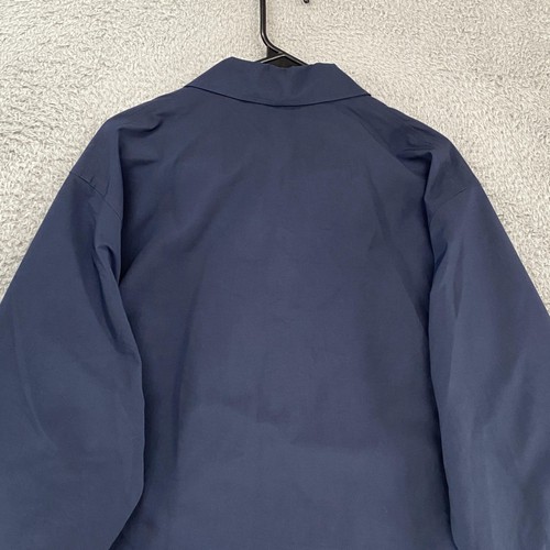 Uniqlo Coach Jacket Mens Medium Navy Blue Snap Front Lightweight Windbreaker - Picture 8 of 11