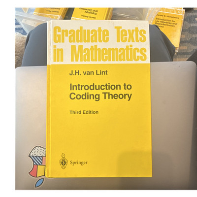 Springer Introduction to Coding Theory Third Edition Hardcover J.H. van Lint