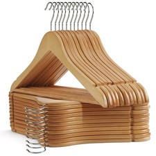 Wooden Hangers - 30 Pack - Clothes Hanger for Daily Used,Smooth Finish Wood H...