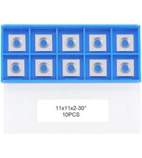 CDBP 11mm Square Straight Carbide Inserts for woodturning, 11x11x2mm, Silver
