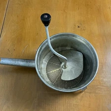 Vintage Foley Food Mill 7" Stainless Steel 2QT Masher, Applesauce Fruit Silver