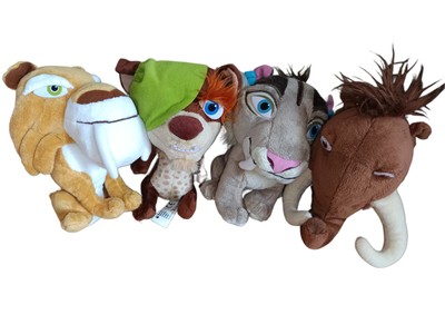 4x Big Headz Ice Age Plüschtier Set Sammlung ca. 20 cm Stofftier 