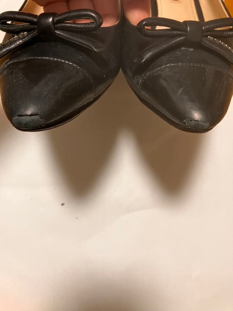 PRADA Women's Pumps High Heels Size:37.5/JP:Leather From Japan 135167K Authentic thumbnail 3