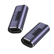 2 Pack 40Gbps USB C Female to Female Adapter USB C Coupling 240W Fast Charging