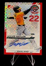 2025 Panini Prospect Edition #156 Myles Naylor Auto Red Checkerboard /99