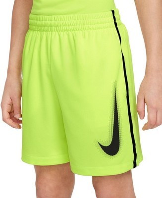 NWT Nike Big Boys Multi Dri-fit Graphic Training Shorts - Volt/black/black