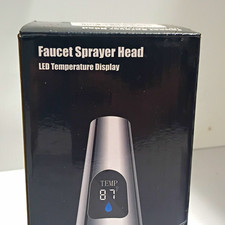 Hibbent Kitchen Sink Faucet Sprayer Head LED Lights Temp Display Brushed Nickel