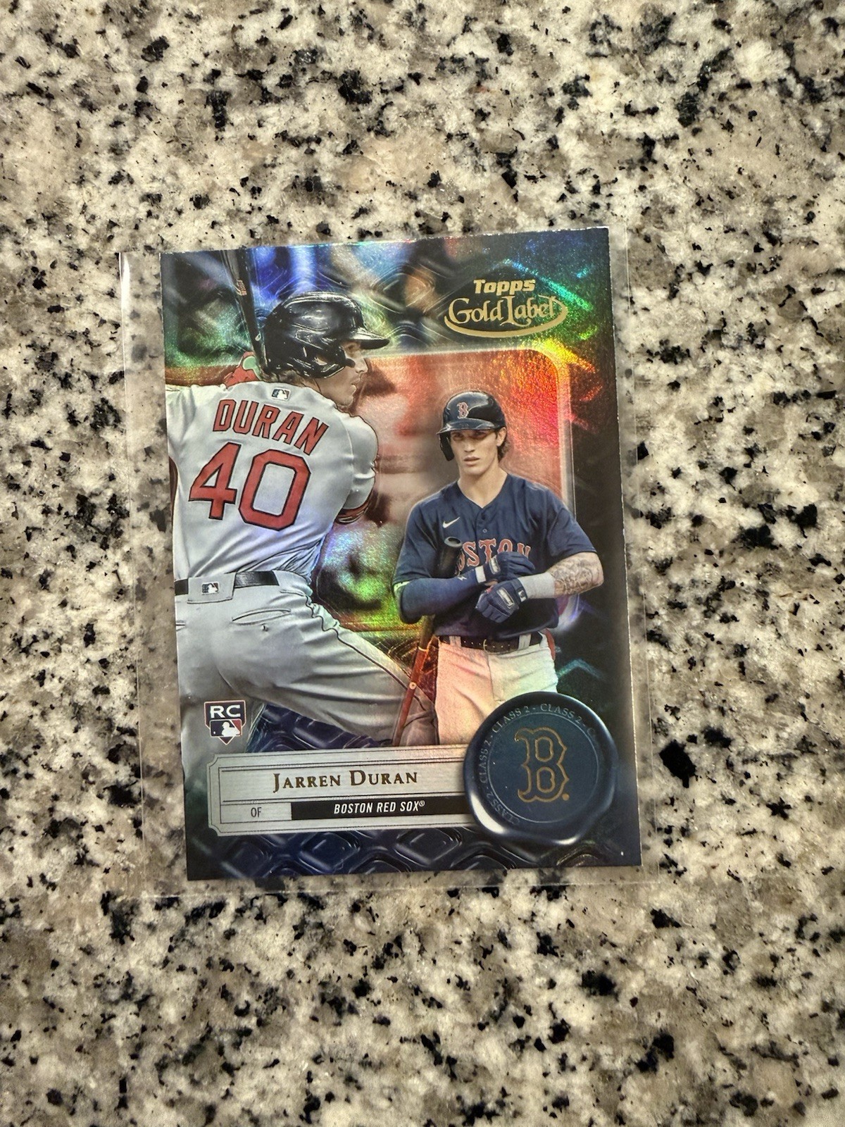 2022 Topps Gold Label - Jarren Duran #15 Class 2 Black (RC)