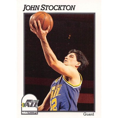 1991-92 Hoops Utah Jazz Team Night Sheet SGA #NNO John Stockton