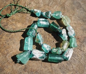 Rare Afghan Ancient Roman Glass Beads (2878B012) Rustic