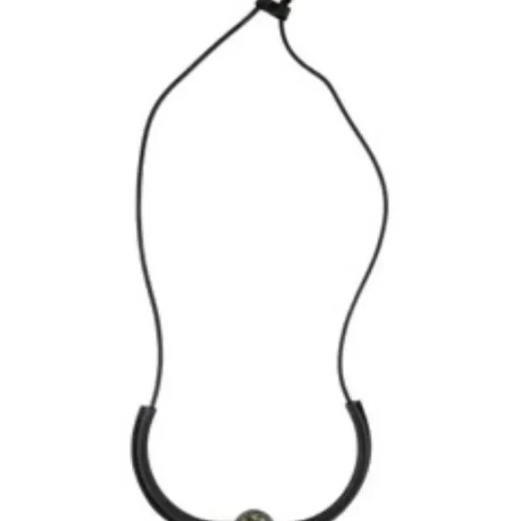 Colar de couro, pirita e chifre Marni - Imagem 2 de 3