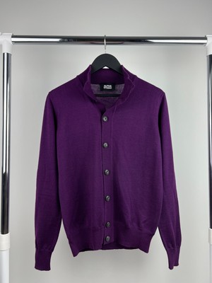 Alpha Studio Men's Stunning Purple Button-up Cardigan Size 46