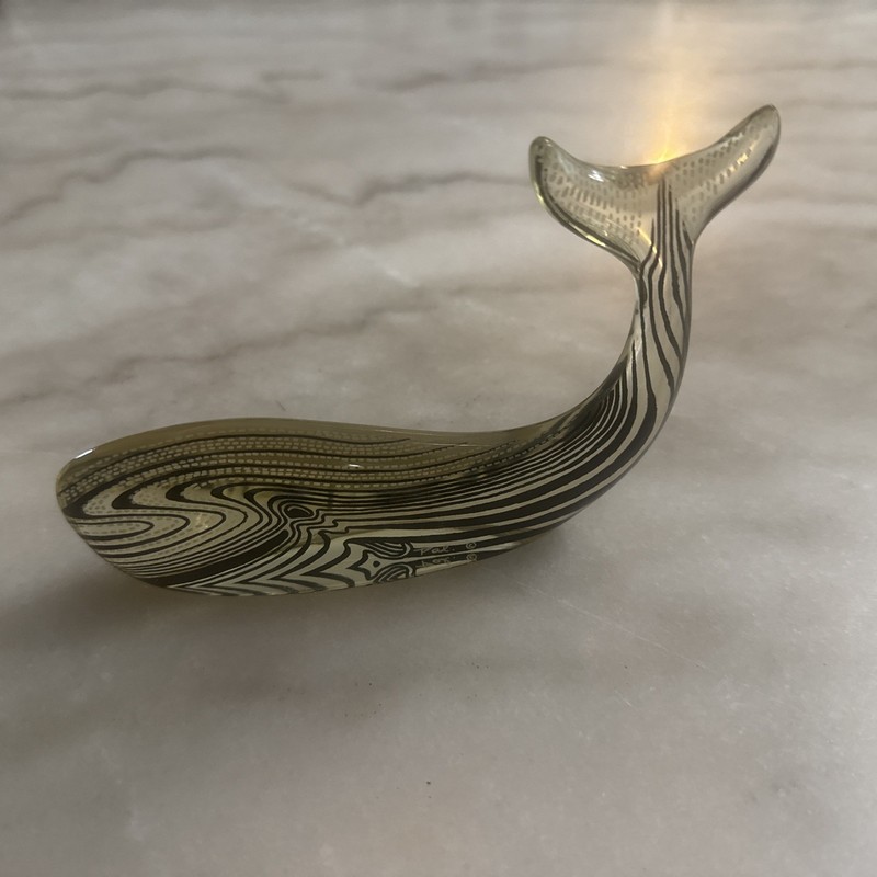 Vintage Abraham Palatnik Lucite Whale Rare Signed! 5”