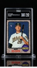 2017 Topps Heritage Matt Olson Chrome Rookie Atheltics Braves RC - TAG 10