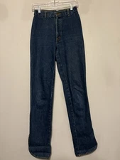 Vintage Chic h.i.s Jeans Size 4/5 Mom Jeans Scalloped Slit Ankle Medium Blue 
