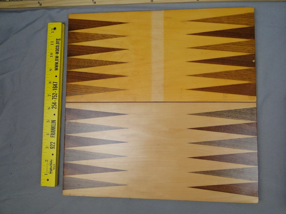 Vintage Levenger Wooden Multi Game Box Chess Backgammon Checkers Dominos Cards - Image 3 of 4